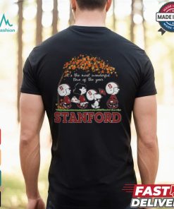 Snoopy Peanuts X Stanford Cardinal Fall It'S The Most Beautiful Time Of The Year Shirt