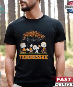 Snoopy Peanuts X Tennessee Volunteers Fall It'S The Most Beautiful Time Of The Year Shirt