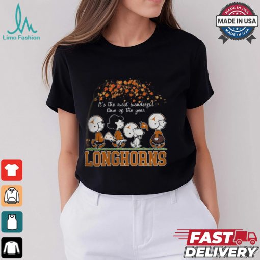 Snoopy Peanuts X Texas Longhorns Fall It’S The Most Beautiful Time Of The Year Shirt