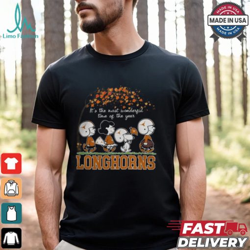 Snoopy Peanuts X Texas Longhorns Fall It’S The Most Beautiful Time Of The Year Shirt