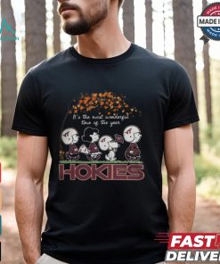 Snoopy Peanuts X Virginia Tech Hokies Fall It'S The Most Beautiful Time Of The Year Shirt