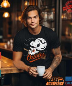 Spooky Snoopy Witch Ghost With Orioles Vintage Shirt