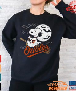Spooky Snoopy Witch Ghost With Orioles Vintage Shirt