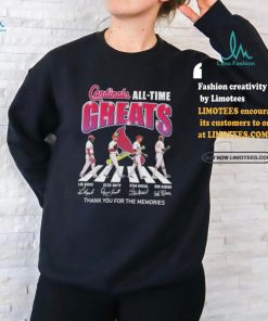 St Louis Cardinals All Time Greats Team Abbey Road Thank You For The Memories Signatures Shirt
