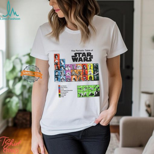 Star Wars   Periodic Table White   T Shirt