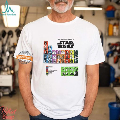 Star Wars   Periodic Table White   T Shirt