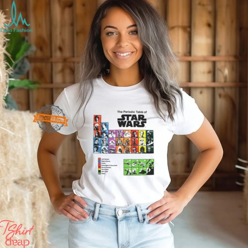 Star Wars   Periodic Table White   T Shirt