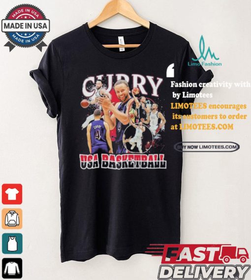 Stephen Curry Navy USA Basketball 2024 Summer Olympics Team Crossroads Shirt