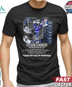 Steven Stamkos Tampa Bay Lightning 2008 2024 Thank You For The Memories T Shirt