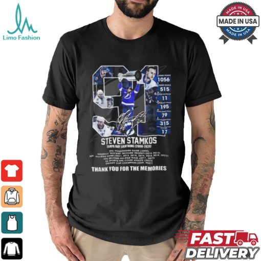 Steven Stamkos Tampa Bay Lightning 2008 2024 Thank You For The Memories T Shirt