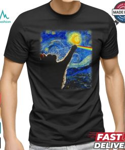 Strarry Night Cat x Pink Floyd Unisex T Shirt