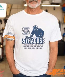 Syracuse University Vintage Lacrosse National Champions 1983 2009 Painting t shirt