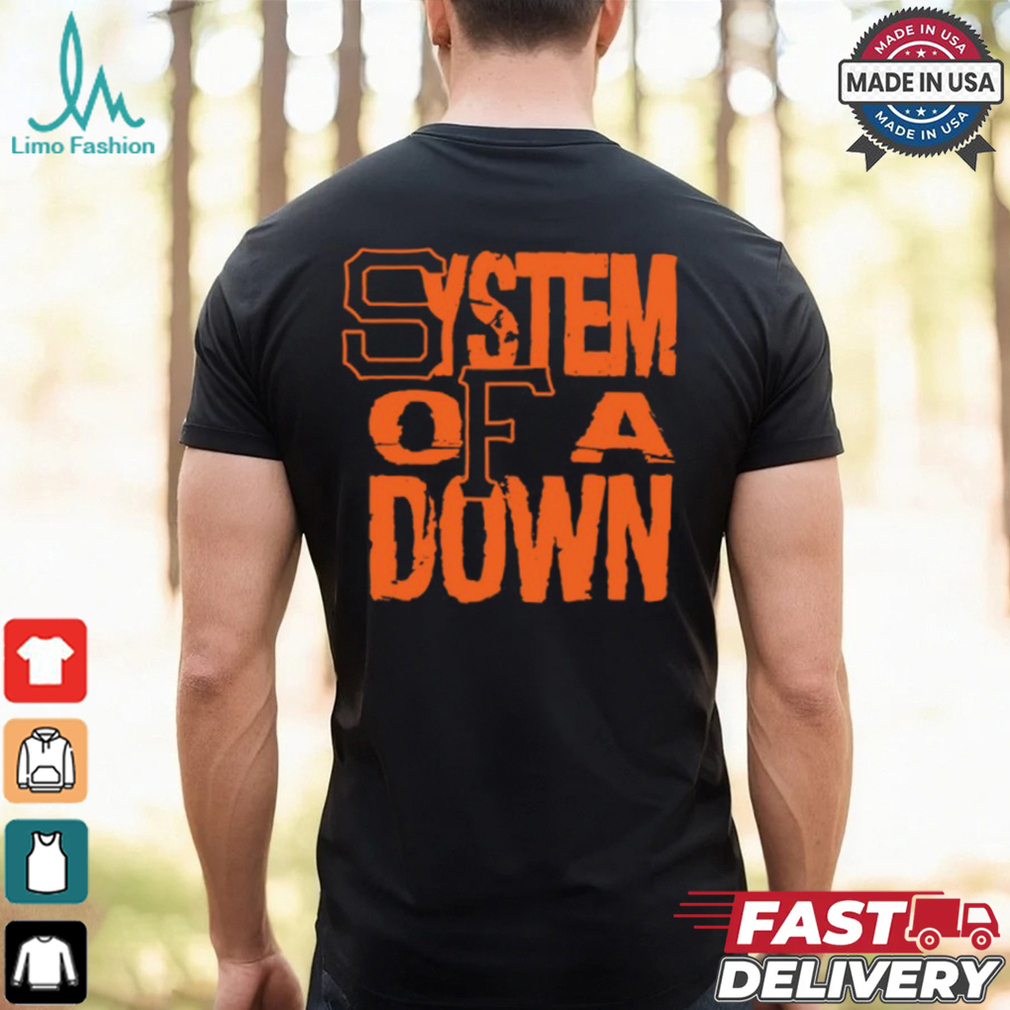System Of A Down Sf Stacked Logo Shirt System Of A Down Sf Stacked Logo Shirt