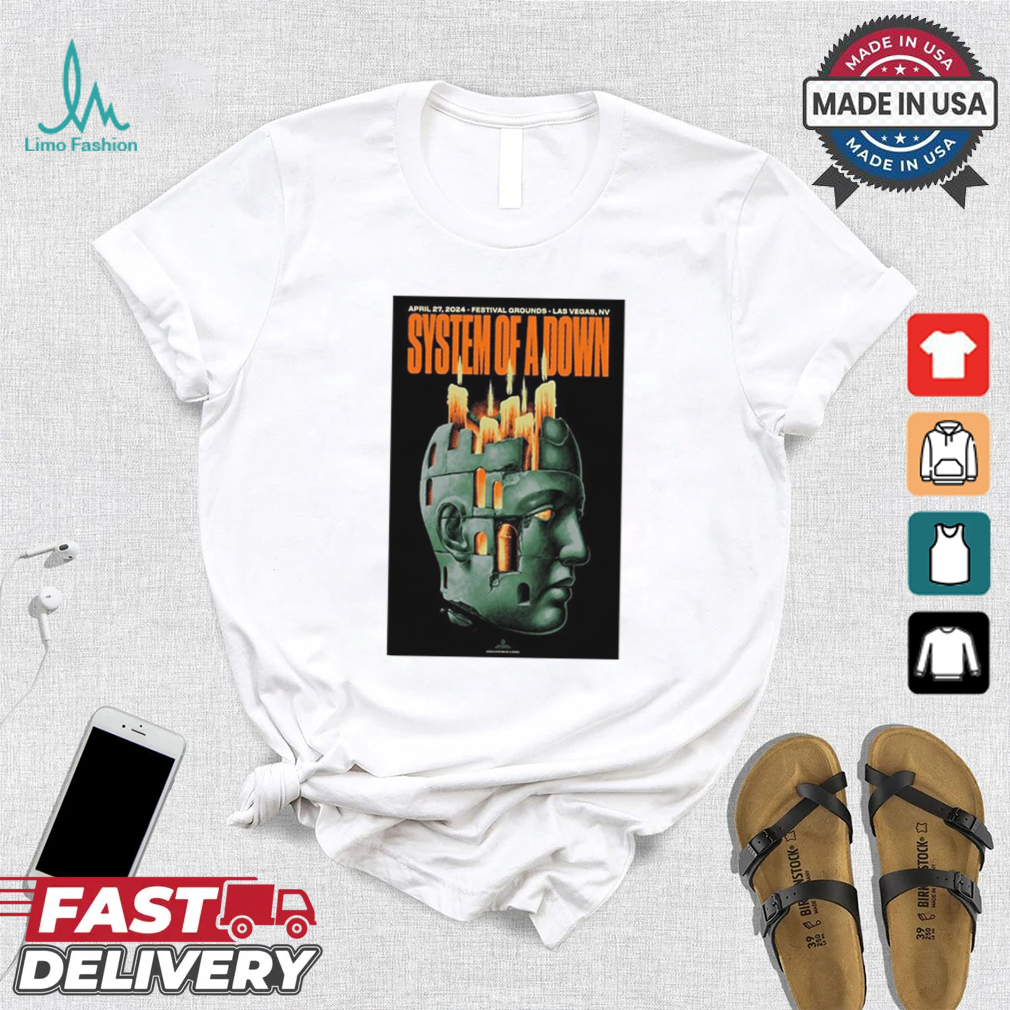 System Of A Down Sick New World Las Vegas April 27, 2024 Poster Shirt System Of A Down Sick New World Las Vegas April 27, 2024 Poster Shirt