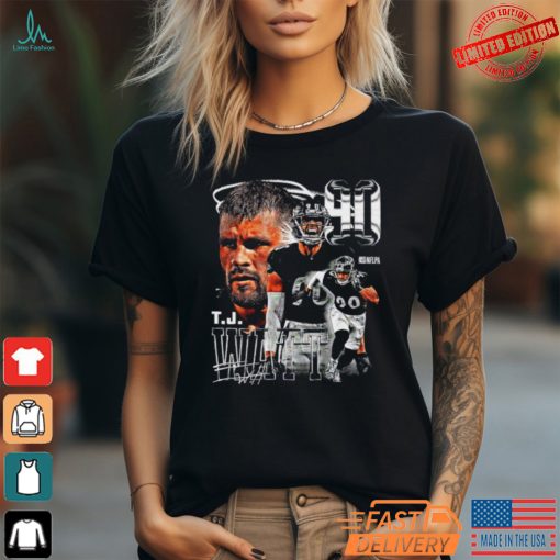 T.J. Watt Pittsburgh Steelers 90 Vintage Grunge Signature Shirt