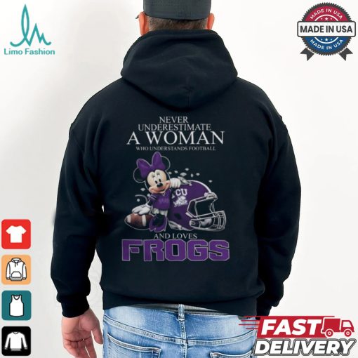 TCU Horned Frogs x Minnie Mouse Never Underestimate A Woman Who Understands Football And Loves Shirt