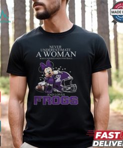 TCU Horned Frogs x Minnie Mouse Never Underestimate A Woman Who Understands Football And Loves Shirt