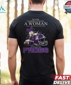 TCU Horned Frogs x Minnie Mouse Never Underestimate A Woman Who Understands Football And Loves Shirt