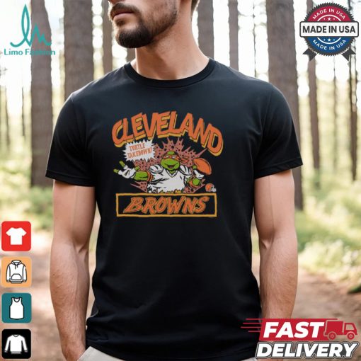 TMNT Michelangelo x Cleveland Browns Shirt