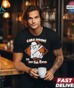 Take meowt ball game baseball orange shirt