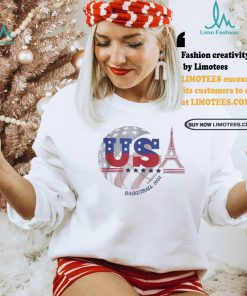 Team usa 2024 paris sport games basketball basket ball t shirts