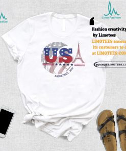 Team usa 2024 paris sport games basketball basket ball t shirts