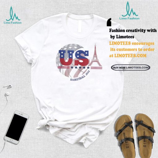 Team usa 2024 paris sport games basketball basket ball t shirts