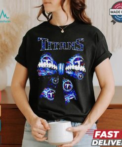 Tennessee Titans Sport Girls With Bow Supporting Team T Shirt