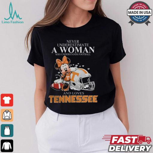 Tennessee Volunteers x Minnie Mouse Never Underestimate A Woman Who Understands Football And Loves Shirt