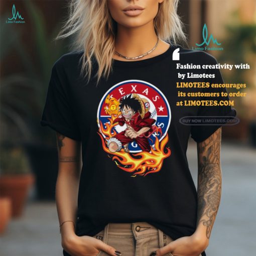 Texas Rangers Baseball Luffy One Piece T Shirt