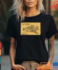 The 'Burgh Cartoon Pittsburgh Skyline Short Sleeve Shirt