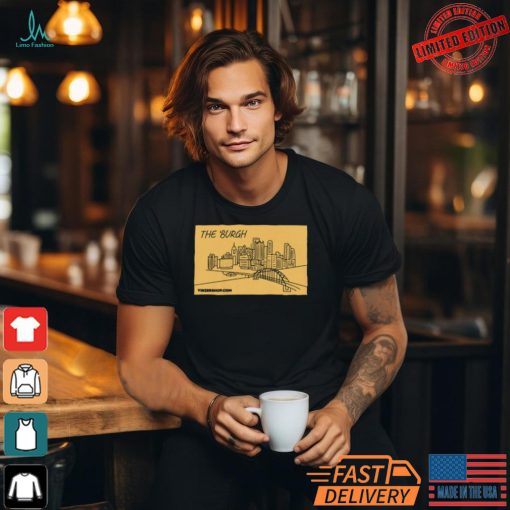 The ‘Burgh Cartoon Pittsburgh Skyline   Short Sleeve Shirt