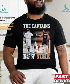 The Captains Aaron Judge And Jalen Brunson New York Sports Teams Signatures Shirt