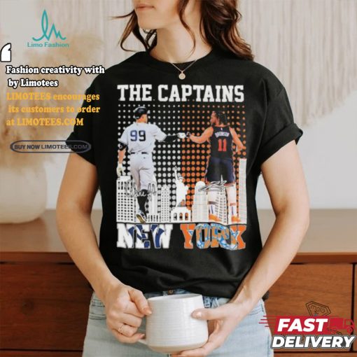 The Captains Aaron Judge And Jalen Brunson New York Sports Teams Signatures Shirt