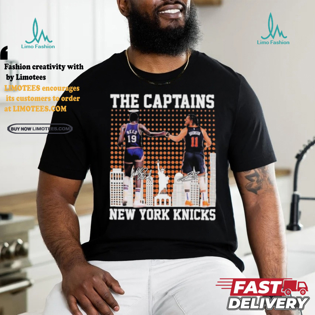 The Captains Willis Reed And Jalen Brunson New York Sports Teams Signatures Shirt The Captains Willis Reed And Jalen Brunson New York Sports Teams Signatures Shirt