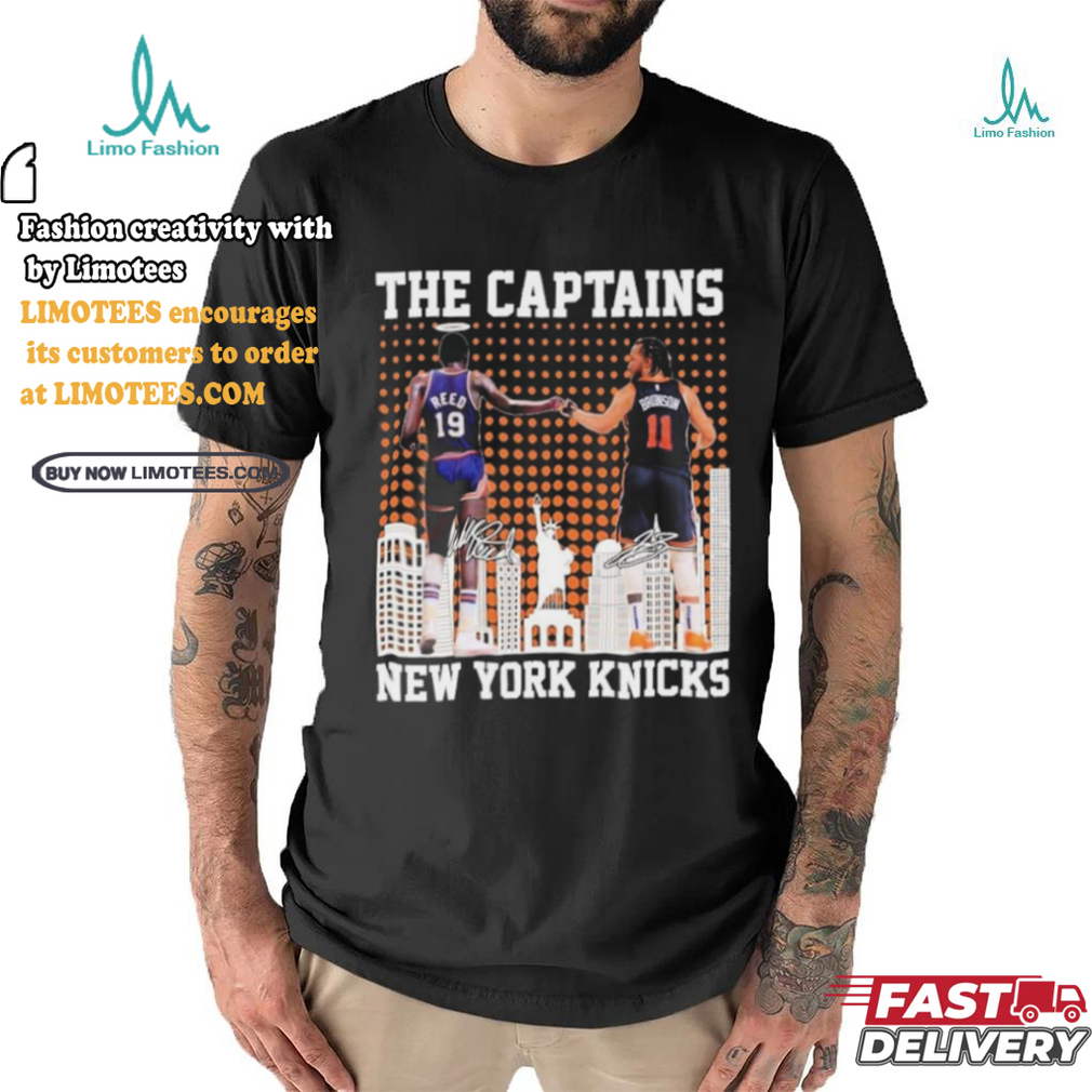 The Captains Willis Reed And Jalen Brunson New York Sports Teams Signatures Shirt The Captains Willis Reed And Jalen Brunson New York Sports Teams Signatures Shirt