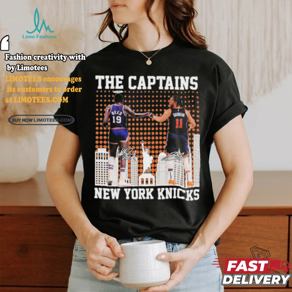 The Captains Willis Reed And Jalen Brunson New York Sports Teams Signatures Shirt The Captains Willis Reed And Jalen Brunson New York Sports Teams Signatures Shirt