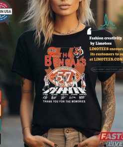 The Cincinnati Bengals Abbey Road 57 Years Thank You For The Memories Signatures Shirt