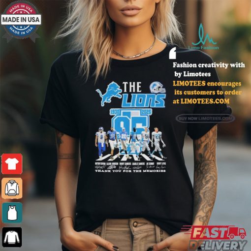 The Detroit Lions NFC 1930 2025 95 Years Thank You For The Memories T Shirt