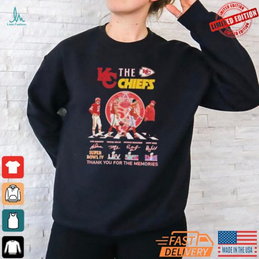 The Kansas City Chiefs Signatures Thank You For The Memories T Shirt