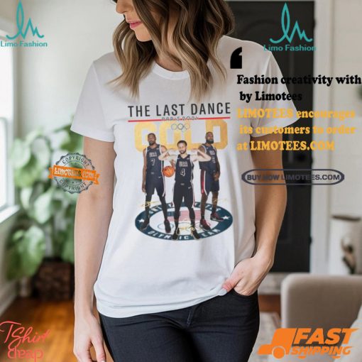 The Last Dance Paris 2024 Gold Stephen Curry T Shirt