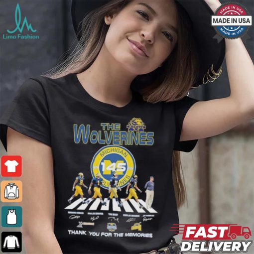 The Michigan Wolverines Abbey Road 145 Years 1879 2024 Thank You For The Memories Signatures Shirt