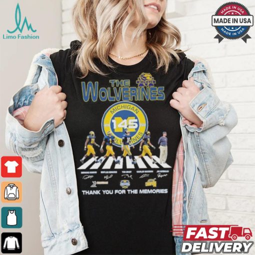 The Michigan Wolverines Abbey Road 145 Years 1879 2024 Thank You For The Memories Signatures Shirt