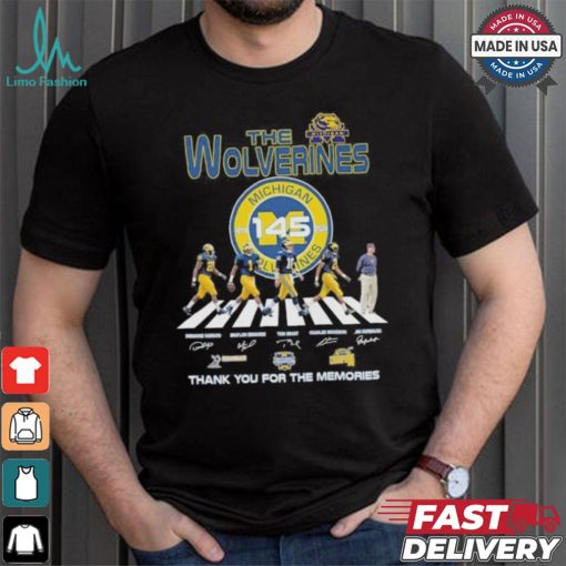 The Michigan Wolverines Abbey Road 145 Years 1879 2024 Thank You For The Memories Signatures Shirt