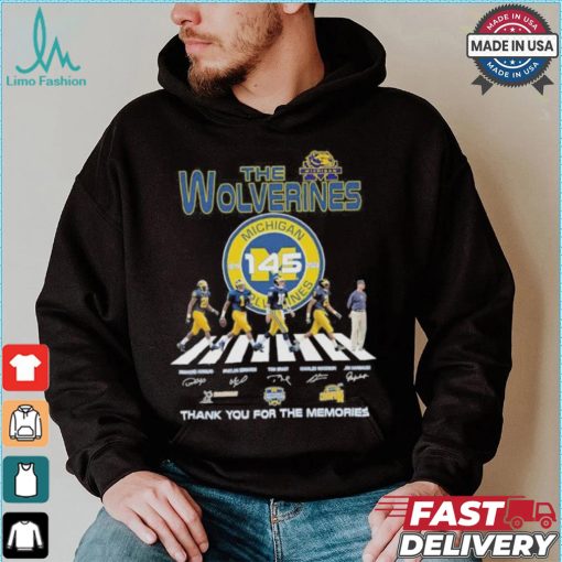 The Michigan Wolverines Abbey Road 145 Years 1879 2024 Thank You For The Memories Signatures Shirt