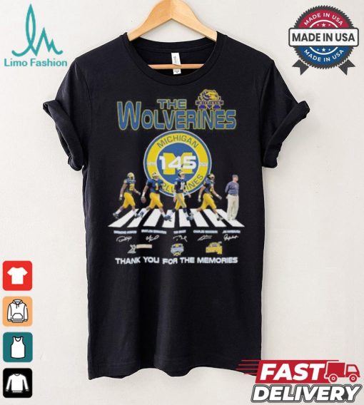 The Michigan Wolverines Abbey Road 145 Years 1879 2024 Thank You For The Memories Signatures Shirt