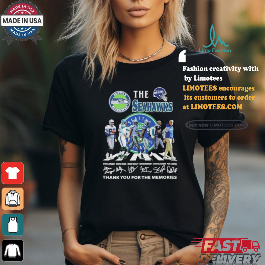 The Seattle Seahawks Abbey Road Thank You For The Memories Signatures Shirt The Seattle Seahawks Abbey Road Thank You For The Memories Signatures Shirt