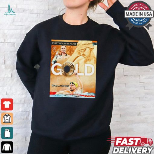 Thomas Gallagher Gold Medal First Gold In Paris Para Swimming 50m Freestyle S10 Poster t shirt