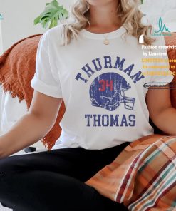 Thurman Thomas Buffalo Helmet Font Football Shirt