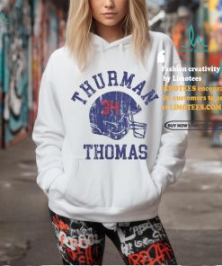 Thurman Thomas Buffalo Helmet Font Football Shirt